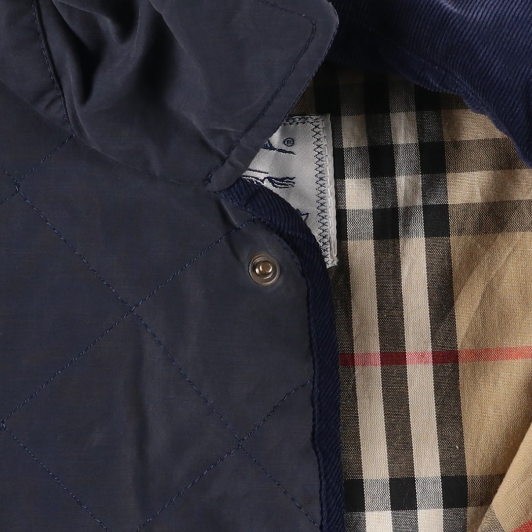 Burberry's padded puffer jacket, men's size XL. cotton navy blue type Vintage Second Hand
