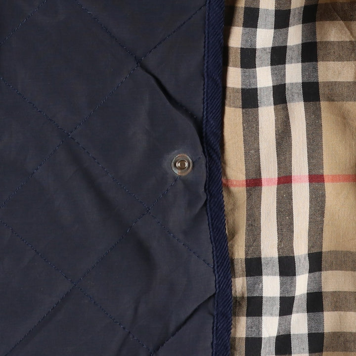 Burberry's padded puffer jacket, men's size XL. cotton navy blue type Vintage Second Hand