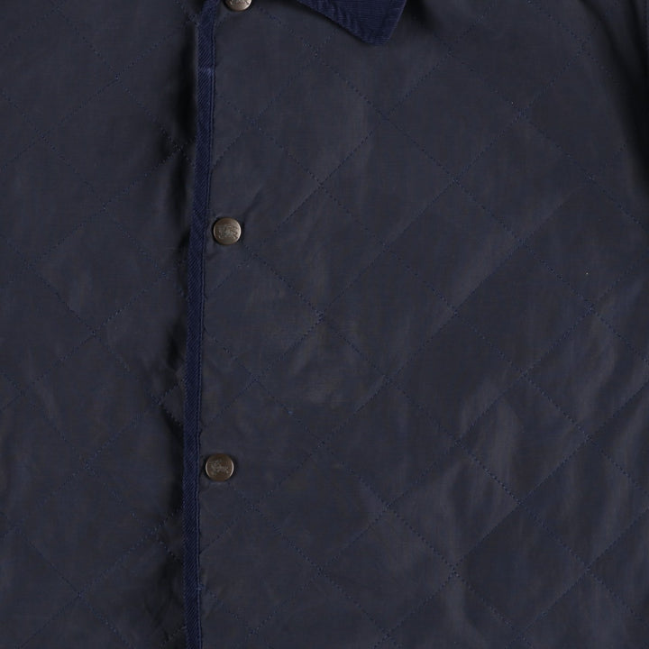 Burberry's padded puffer jacket, men's size XL. cotton navy blue type Vintage Second Hand