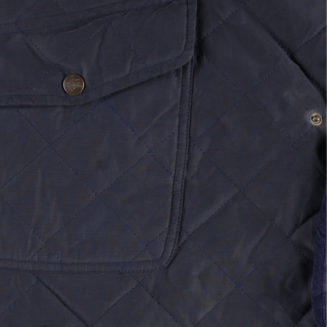 Burberry's padded puffer jacket, men's size XL. cotton navy blue type Vintage Second Hand