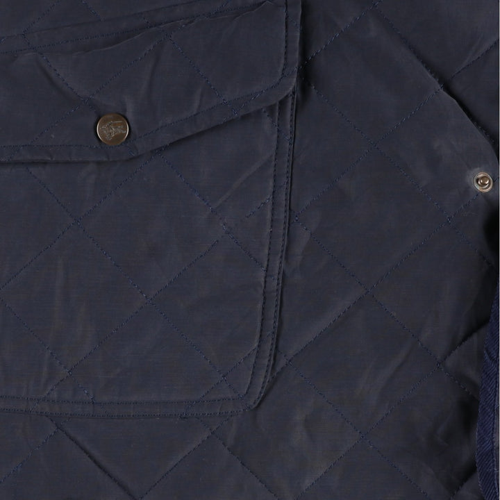 Burberry's padded puffer jacket, men's size XL. cotton navy blue type Vintage Second Hand