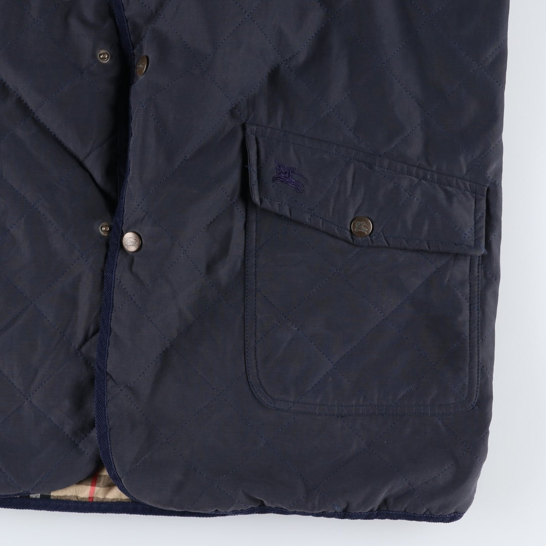 Burberry's padded puffer jacket, men's size XL. cotton navy blue type Vintage Second Hand