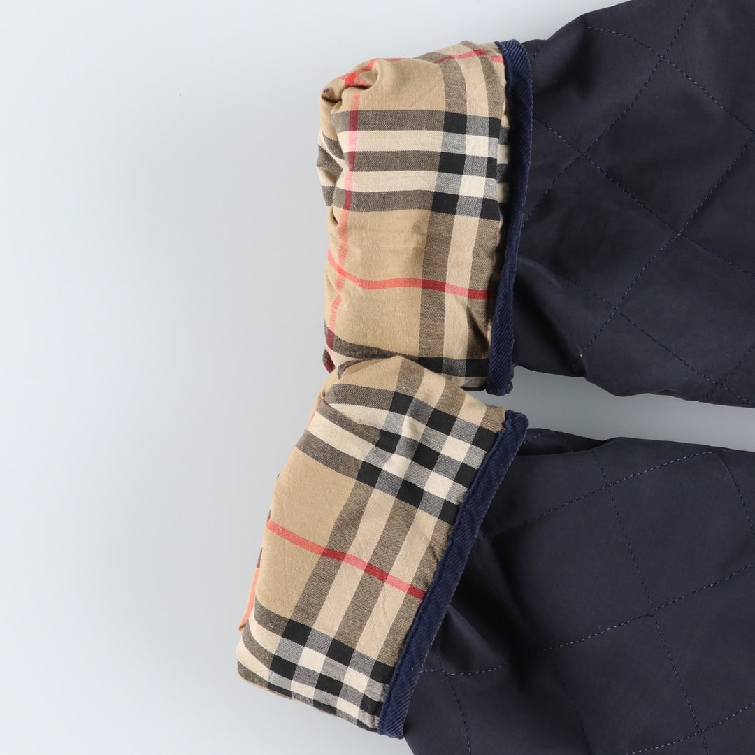 Burberry's padded puffer jacket, men's size XL. cotton navy blue type Vintage Second Hand