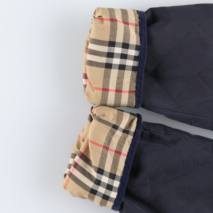 Burberry's padded puffer jacket, men's size XL. cotton navy blue type Vintage Second Hand