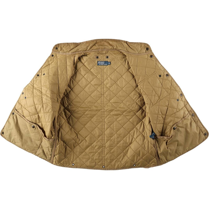 Ralph Lauren POLO by Ralph Lauren Quilted Puffer Jacket, Men's Size XL Nylon Khaki type beige Vintage Second Hand