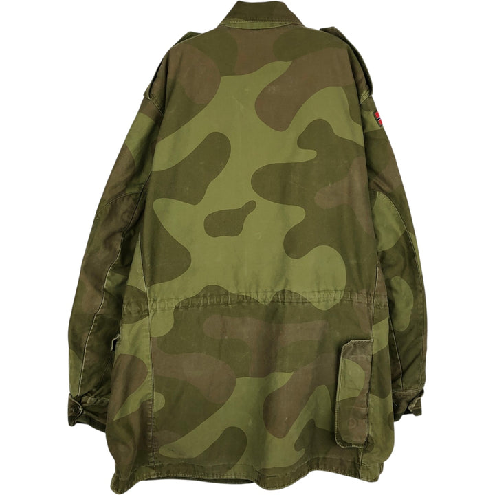 M-75 Norwegian Army Camouflage Pattern Military Field Jacket 11 8595 unclear Khaki type Vintage Second Hand