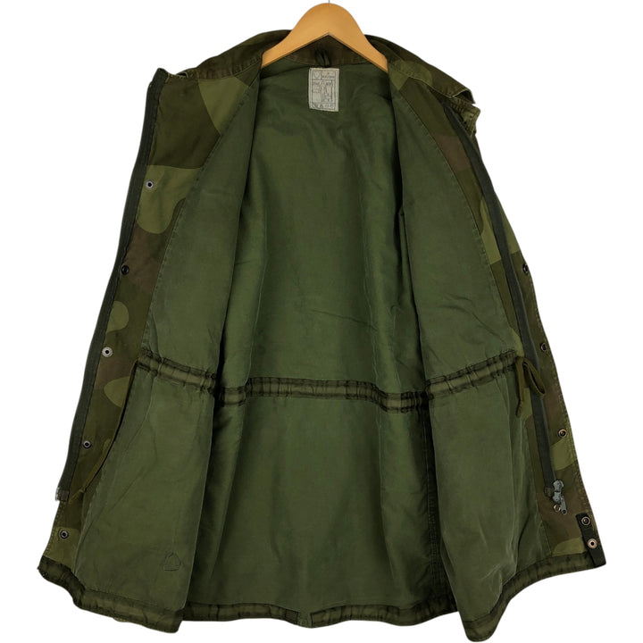 M-75 Norwegian Army Camouflage Pattern Military Field Jacket 11 8595 unclear Khaki type Vintage Second Hand