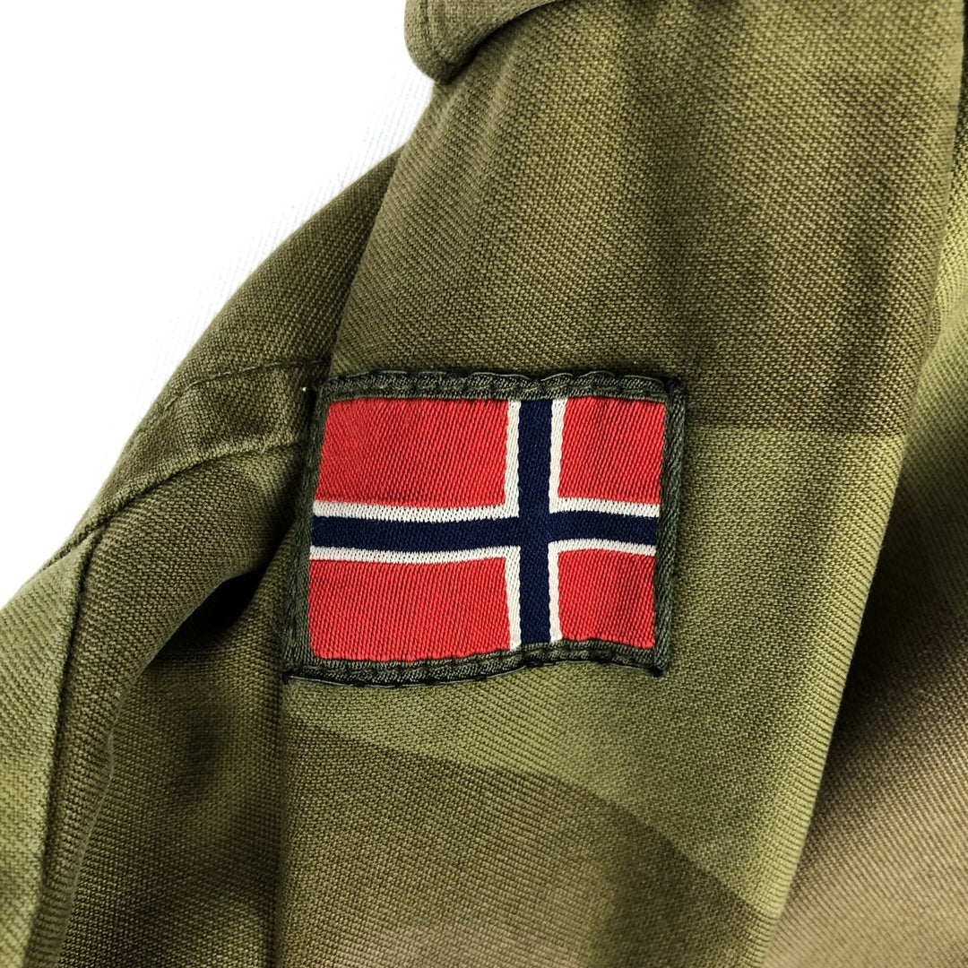 M-75 Norwegian Army Camouflage Pattern Military Field Jacket 11 8595 unclear Khaki type Vintage Second Hand