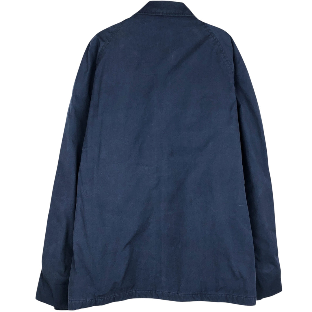 1980'S US Navy Military Utility Jacket, Made in USA, Size 50L (equivalent to Men's XL), Vintage polyester navy blue type Vintage Second Hand