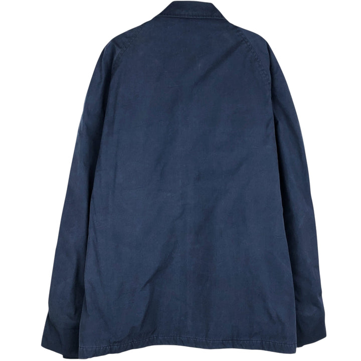 1980'S US Navy Military Utility Jacket, Made in USA, Size 50L (equivalent to Men's XL), Vintage polyester navy blue type Vintage Second Hand