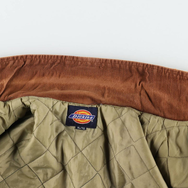 Dickies Traditional Coat-Type Padded Duck Work Jacket, Men's Size XL (approx.) unclear ocher yellow type Vintage Second Hand