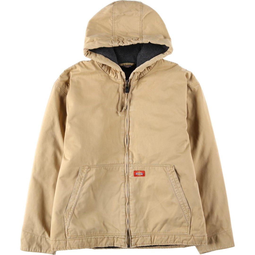 Dickies Active Jacket Type Duck Full-Zip Hoodie, Men's Size L cotton Beige type Vintage Second Hand