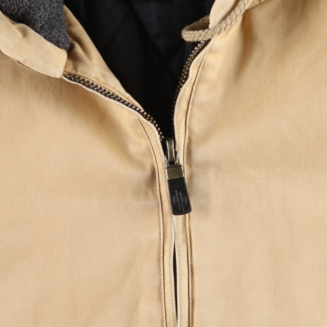 Dickies Active Jacket Type Duck Full-Zip Hoodie, Men's Size L cotton Beige type Vintage Second Hand