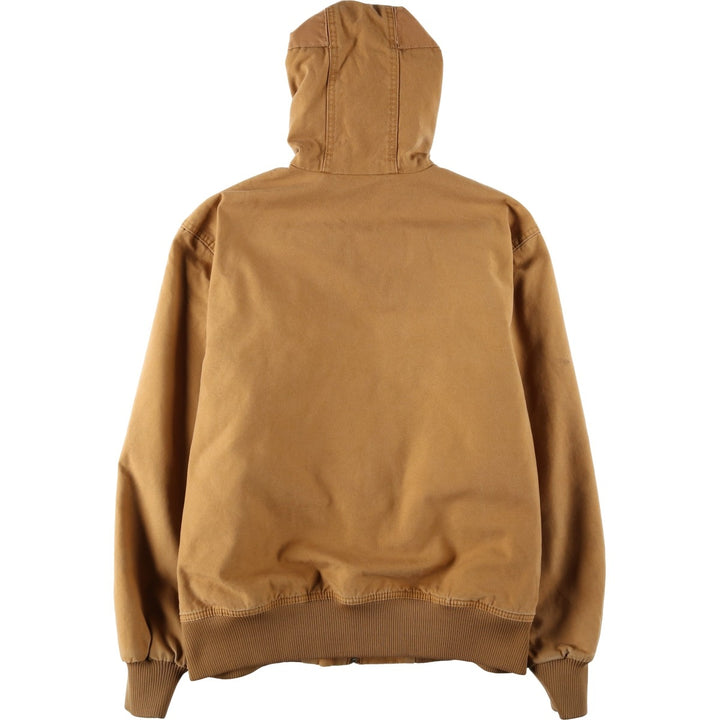 Dickies A LEGEND IN WORK Active Jacket Type, Padded Duck Full-Zip Hoodie, Men's Size L (approx.) cotton ocher yellow type Vintage Second Hand