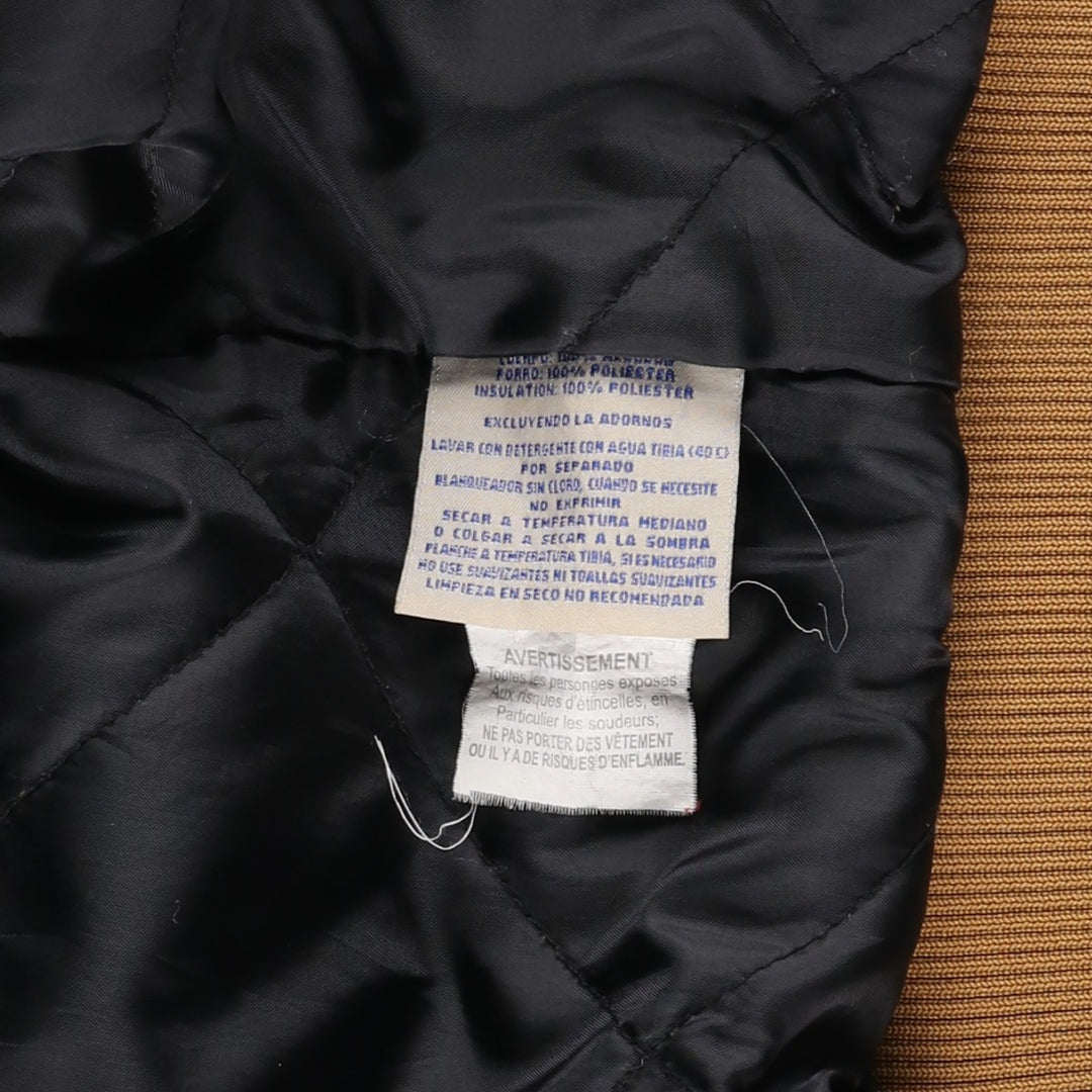 Dickies A LEGEND IN WORK Active Jacket Type, Padded Duck Full-Zip Hoodie, Men's Size L (approx.) cotton ocher yellow type Vintage Second Hand