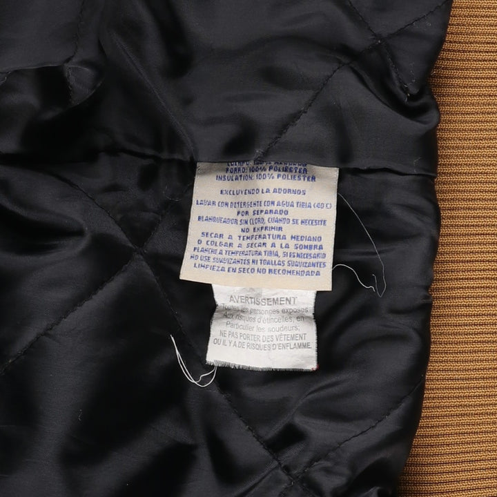 Dickies A LEGEND IN WORK Active Jacket Type, Padded Duck Full-Zip Hoodie, Men's Size L (approx.) cotton ocher yellow type Vintage Second Hand