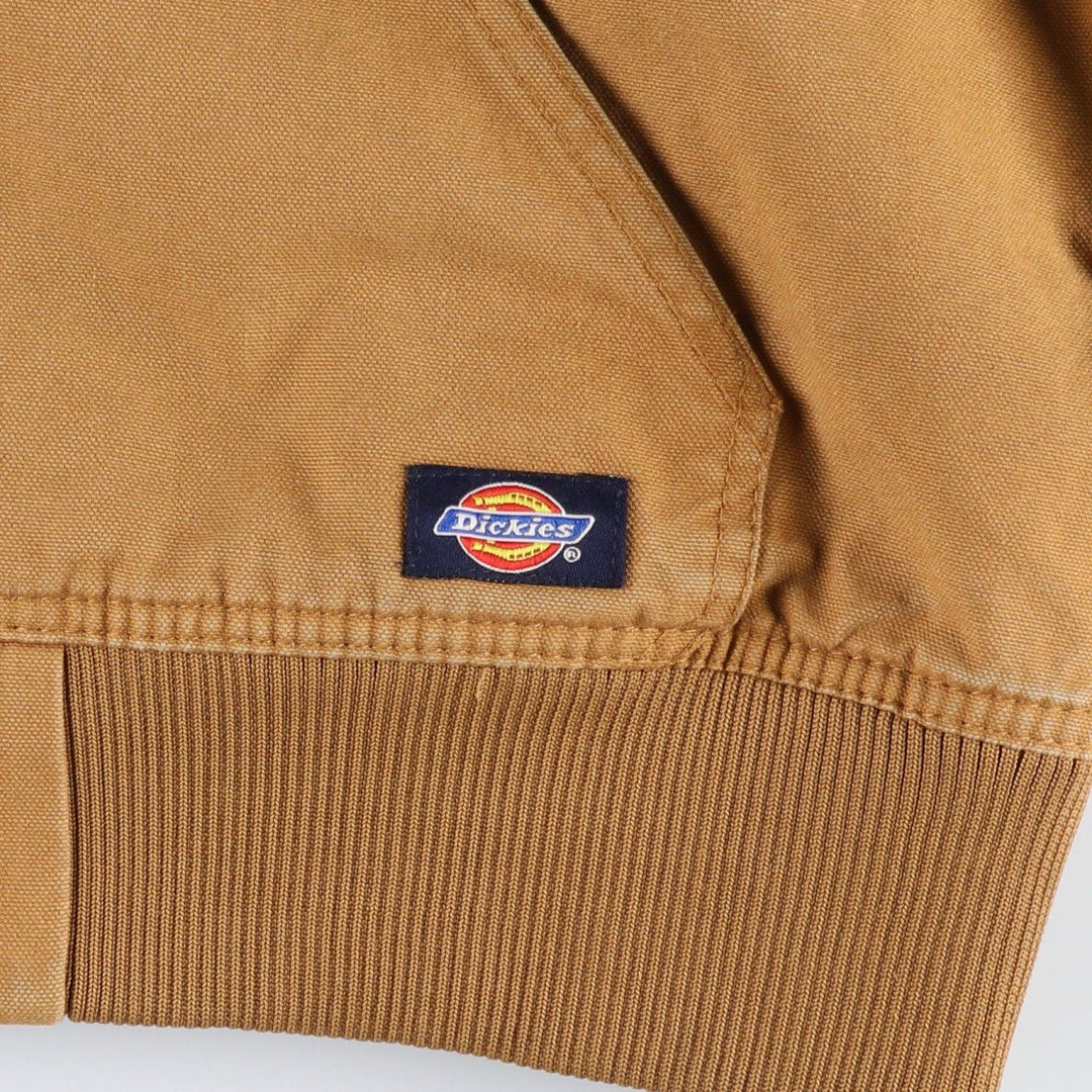 Dickies A LEGEND IN WORK Active Jacket Type, Padded Duck Full-Zip Hoodie, Men's Size L (approx.) cotton ocher yellow type Vintage Second Hand