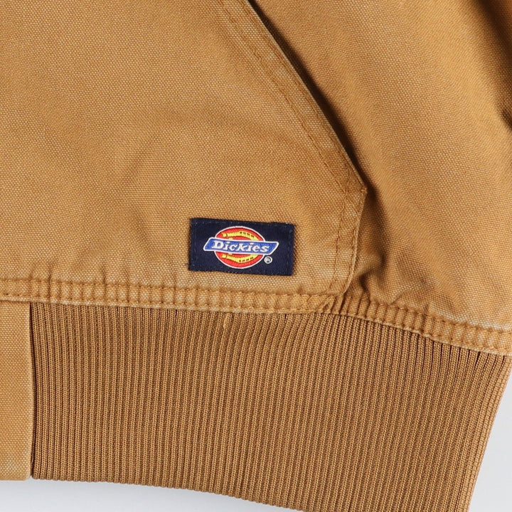 Dickies A LEGEND IN WORK Active Jacket Type, Padded Duck Full-Zip Hoodie, Men's Size L (approx.) cotton ocher yellow type Vintage Second Hand