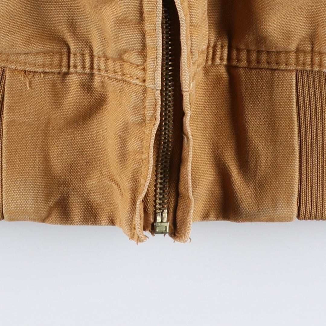 Dickies A LEGEND IN WORK Active Jacket Type, Padded Duck Full-Zip Hoodie, Men's Size L (approx.) cotton ocher yellow type Vintage Second Hand