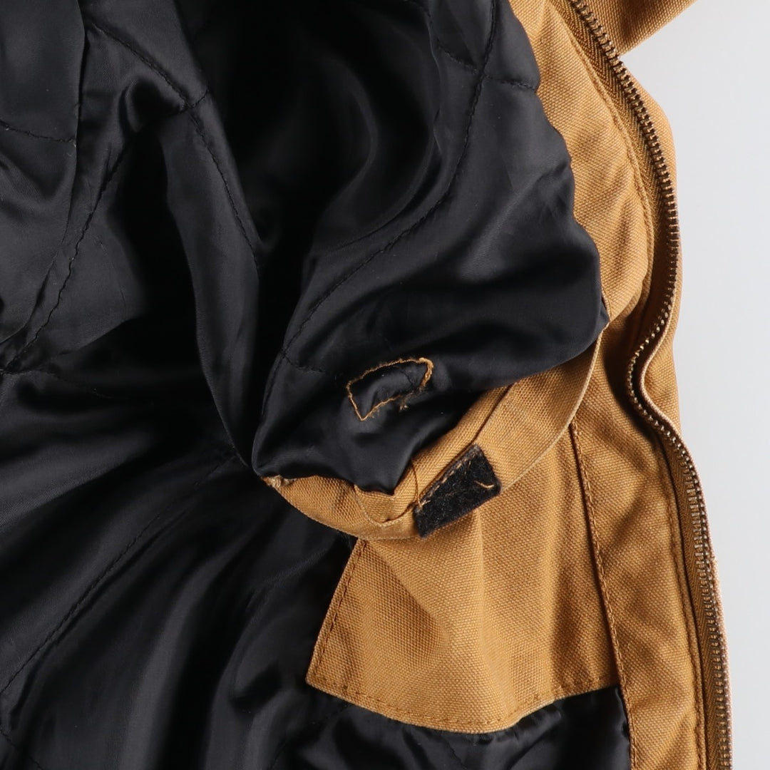 Dickies A LEGEND IN WORK Active Jacket Type, Padded Duck Full-Zip Hoodie, Men's Size L (approx.) cotton ocher yellow type Vintage Second Hand