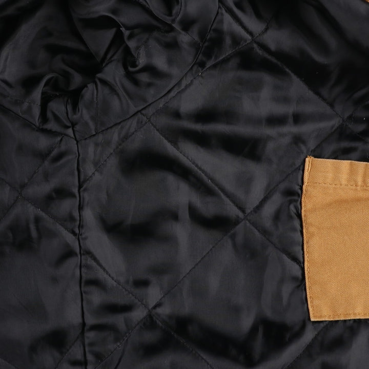Dickies A LEGEND IN WORK Active Jacket Type, Padded Duck Full-Zip Hoodie, Men's Size L (approx.) cotton ocher yellow type Vintage Second Hand