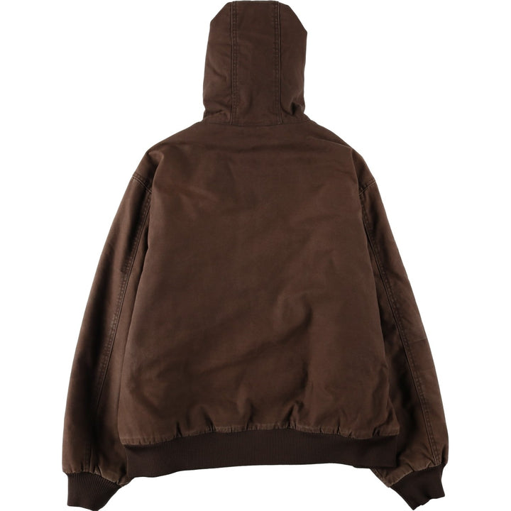 Dickies Active Jacket Type Padded Duck Full Zip Hoodie, Men's XL cotton brown type Vintage Second Hand