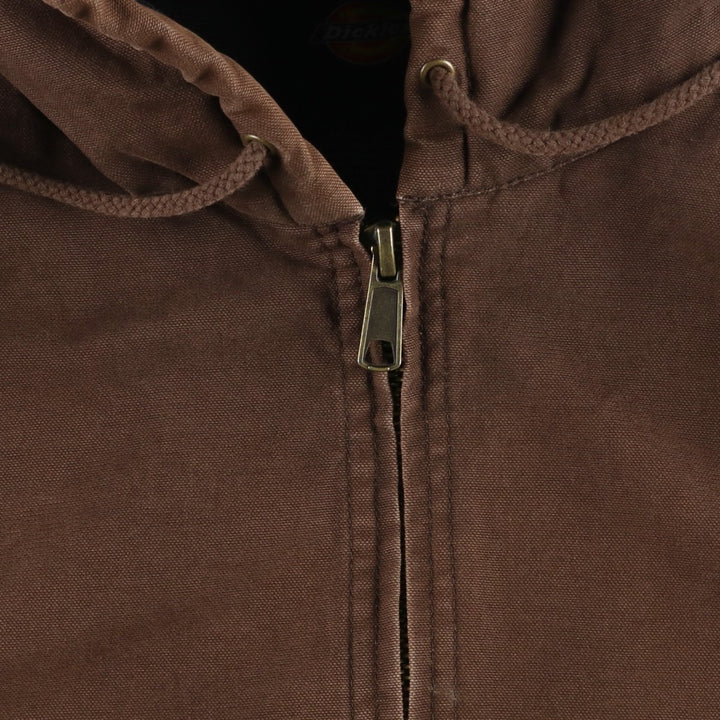 Dickies Active Jacket Type Padded Duck Full Zip Hoodie, Men's XL cotton brown type Vintage Second Hand