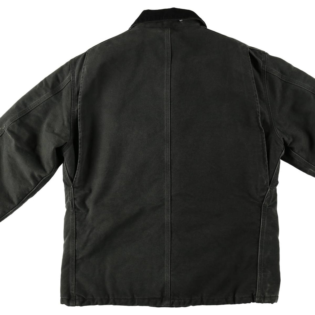 2000'S Carhartt Traditional Padded Duck Work Jacket, Men's Size L cotton Khaki type Vintage Second Hand