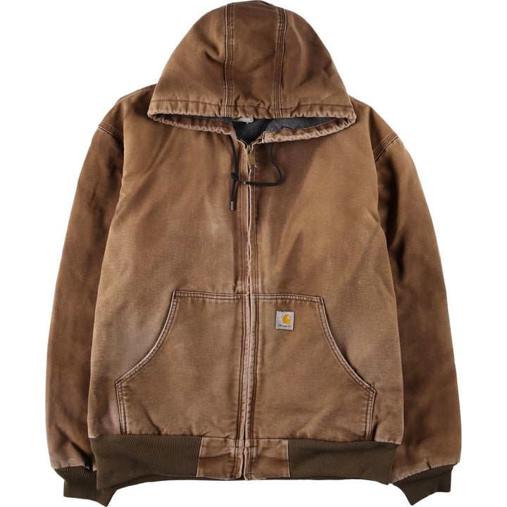 Carhartt Active Jacket, Padded Duck Full-Zip Hoodie, Men's XL unclear brown type Vintage Second Hand