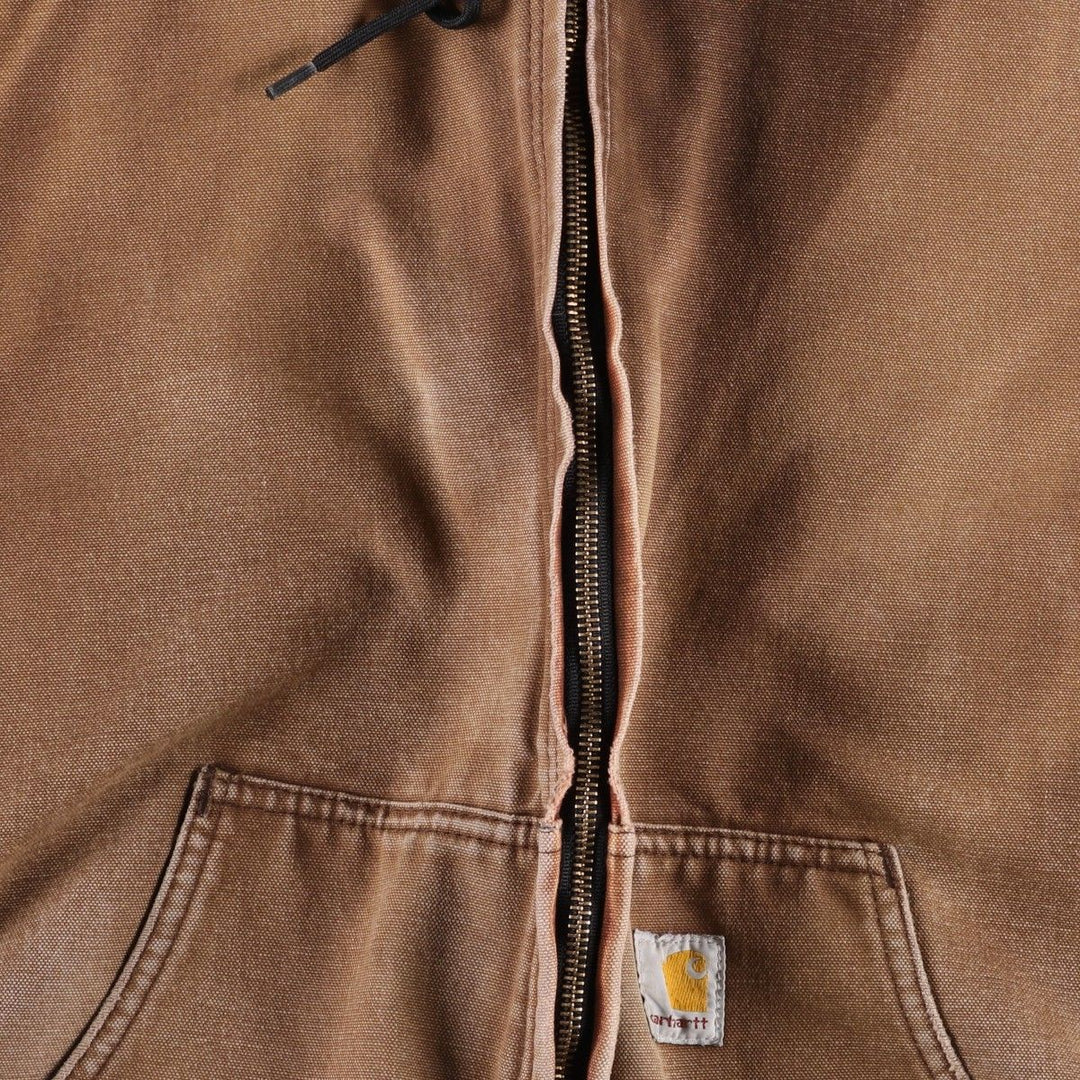 Carhartt Active Jacket, Padded Duck Full-Zip Hoodie, Men's XL unclear brown type Vintage Second Hand
