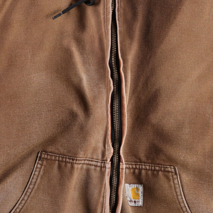 Carhartt Active Jacket, Padded Duck Full-Zip Hoodie, Men's XL unclear brown type Vintage Second Hand