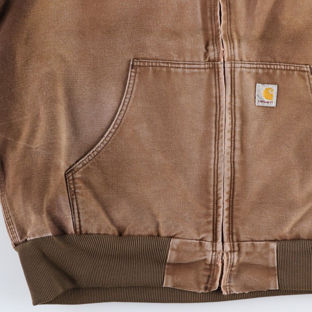 Carhartt Active Jacket, Padded Duck Full-Zip Hoodie, Men's XL unclear brown type Vintage Second Hand