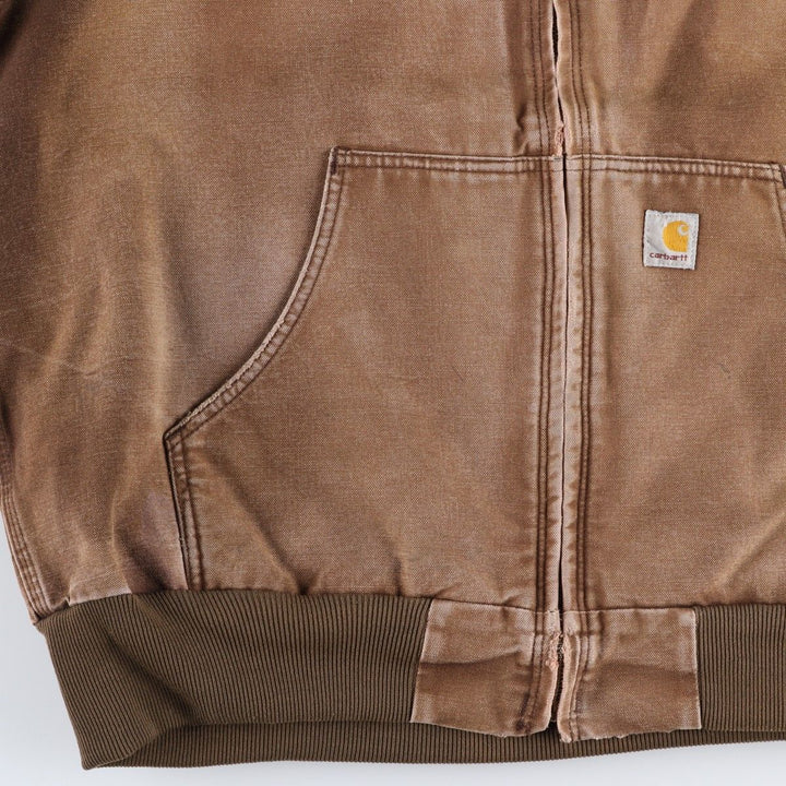 Carhartt Active Jacket, Padded Duck Full-Zip Hoodie, Men's XL unclear brown type Vintage Second Hand