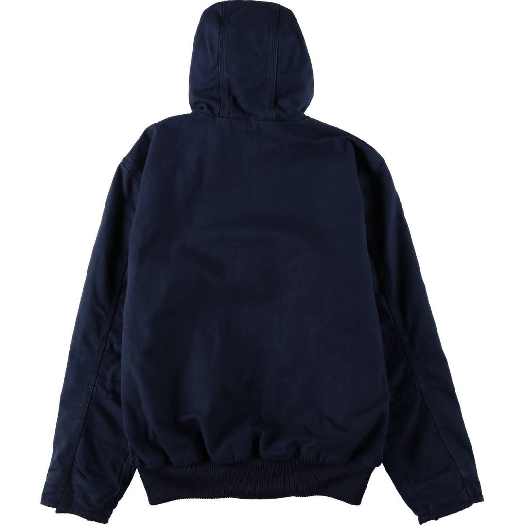 Carhartt Loose Fit Active Jacket, Padded, Duck Full-Zip Hoodie, Men's Size M (approx.) cotton navy blue type Vintage Second Hand