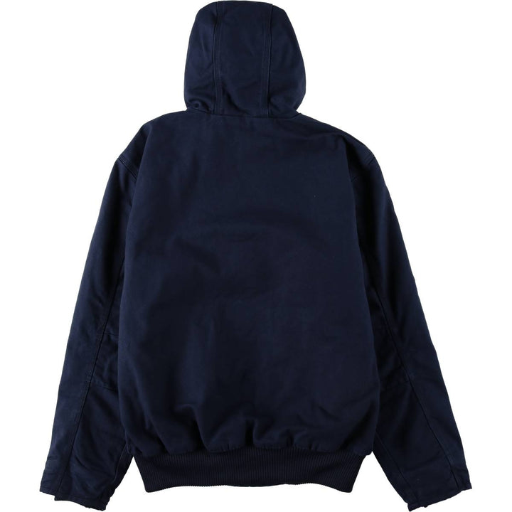 Carhartt Loose Fit Active Jacket, Padded, Duck Full-Zip Hoodie, Men's Size M (approx.) cotton navy blue type Vintage Second Hand