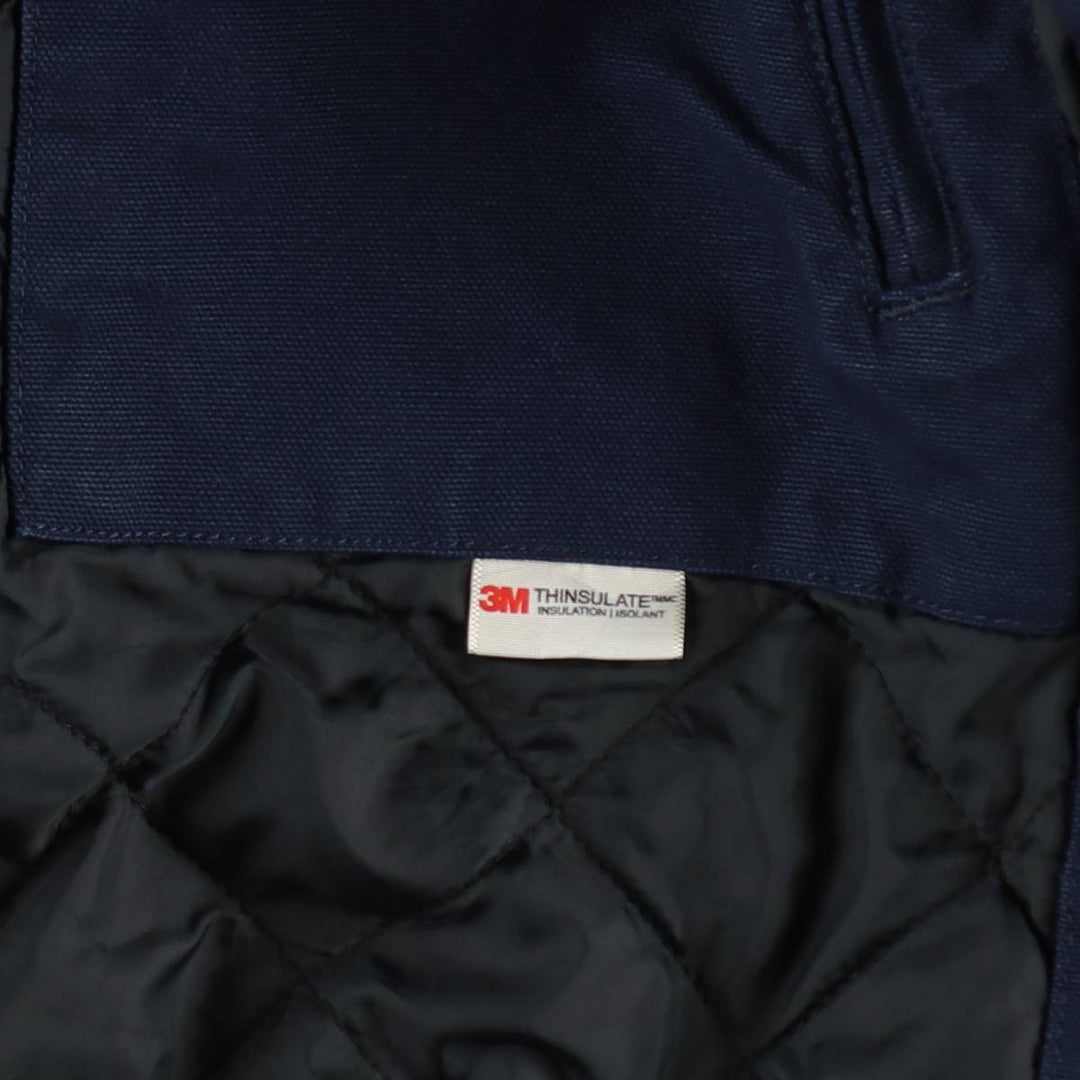 Carhartt Loose Fit Active Jacket, Padded, Duck Full-Zip Hoodie, Men's Size M (approx.) cotton navy blue type Vintage Second Hand