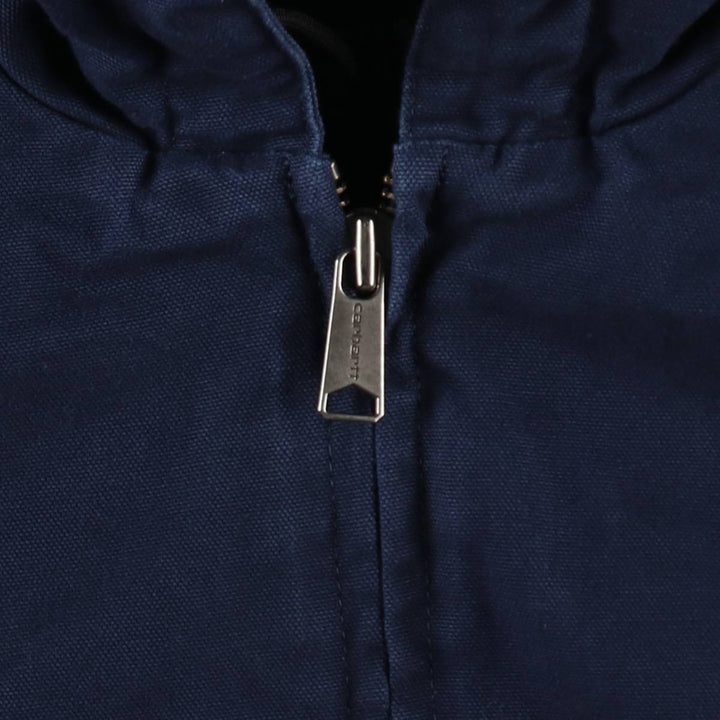 Carhartt Loose Fit Active Jacket, Padded, Duck Full-Zip Hoodie, Men's Size M (approx.) cotton navy blue type Vintage Second Hand