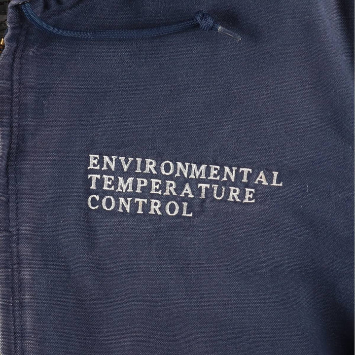 00'S Carhartt Active Jacket, Padded Duck Full Zip Hoodie, Men's Size L cotton navy blue type Vintage Second Hand