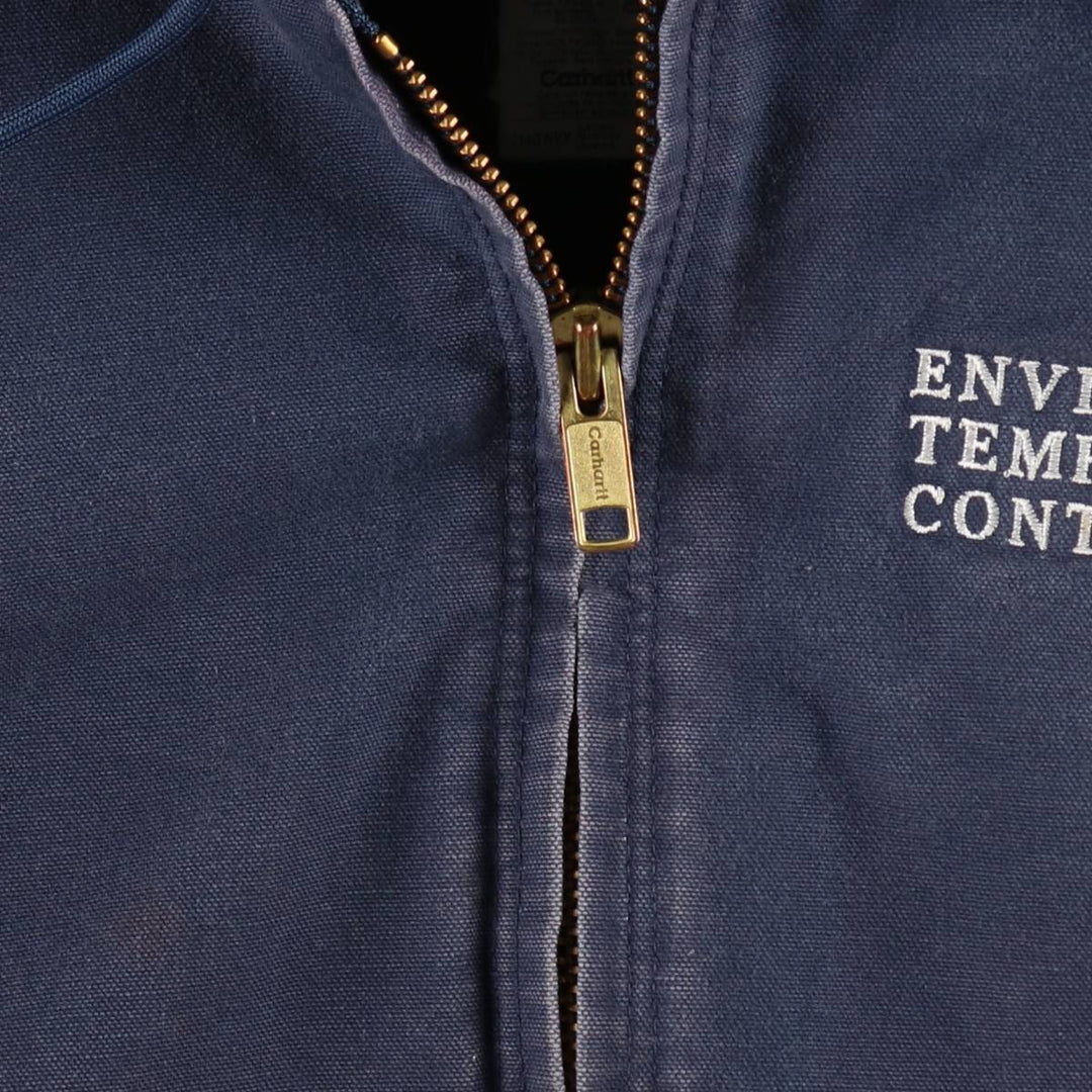 00'S Carhartt Active Jacket, Padded Duck Full Zip Hoodie, Men's Size L cotton navy blue type Vintage Second Hand
