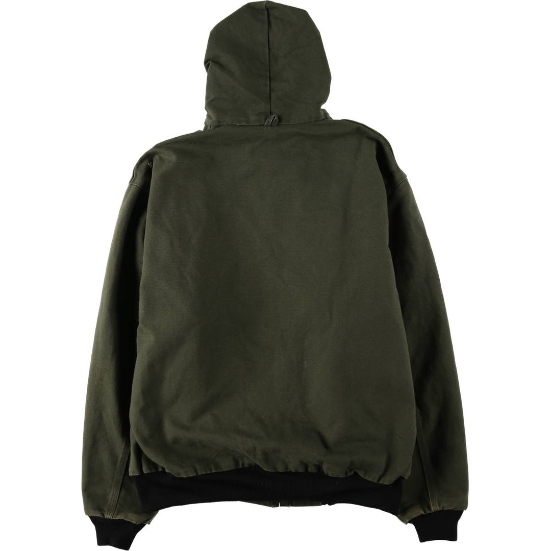 Carhartt Active Jacket Duck Full-Zip Hoodie Men's XL (Equivalent) Vintage unclear Khaki type Vintage Second Hand