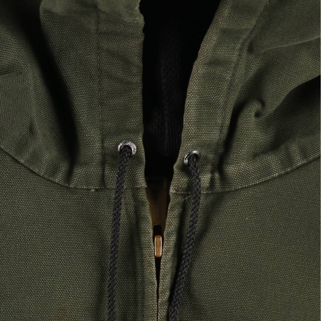Carhartt Active Jacket Duck Full-Zip Hoodie Men's XL (Equivalent) Vintage unclear Khaki type Vintage Second Hand