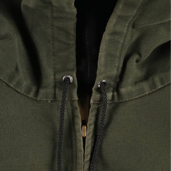 Carhartt Active Jacket Duck Full-Zip Hoodie Men's XL (Equivalent) Vintage unclear Khaki type Vintage Second Hand