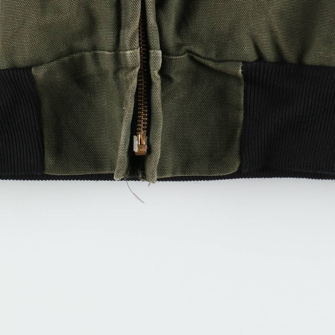 Carhartt Active Jacket Duck Full-Zip Hoodie Men's XL (Equivalent) Vintage unclear Khaki type Vintage Second Hand