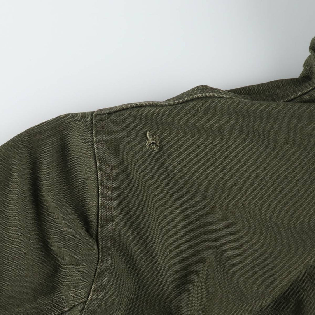 Carhartt Active Jacket Duck Full-Zip Hoodie Men's XL (Equivalent) Vintage unclear Khaki type Vintage Second Hand