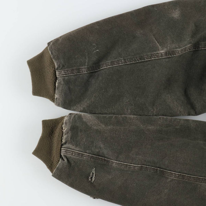 00'S Carhartt Active Jacket, Padded Duck Full Zip Hoodie, Men's Size L cotton Khaki type brown Vintage Second Hand