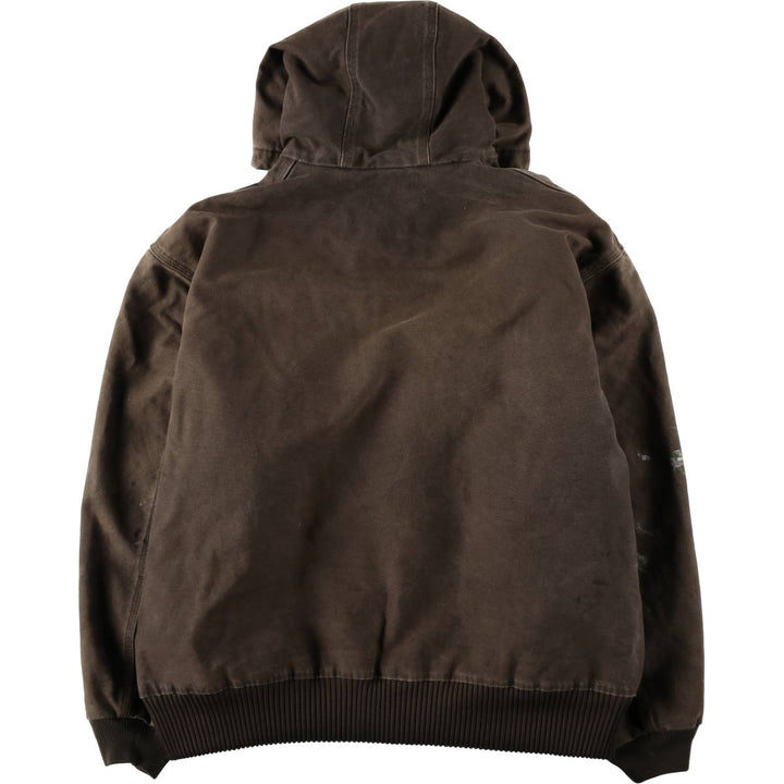 Carhartt Active Jacket, Padded Duck Full-Zip Hoodie, Men's XXL cotton brown type Vintage Second Hand