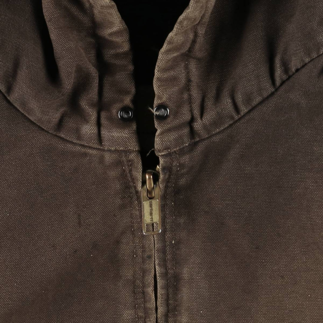Carhartt Active Jacket, Padded Duck Full-Zip Hoodie, Men's XXL cotton brown type Vintage Second Hand