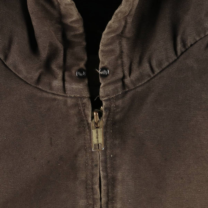 Carhartt Active Jacket, Padded Duck Full-Zip Hoodie, Men's XXL cotton brown type Vintage Second Hand