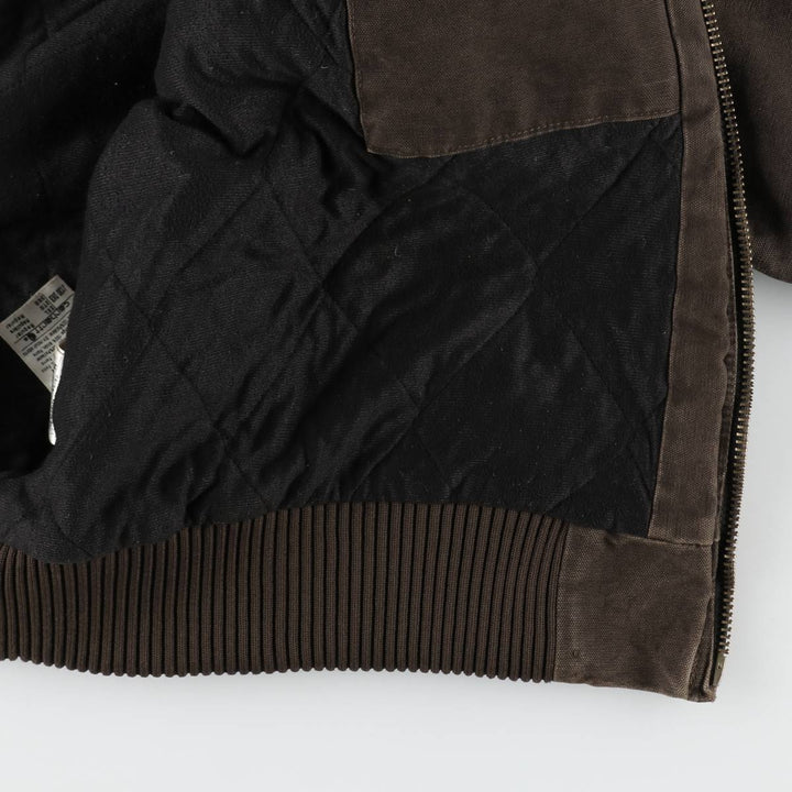 Carhartt Active Jacket, Padded Duck Full-Zip Hoodie, Men's XXL cotton brown type Vintage Second Hand