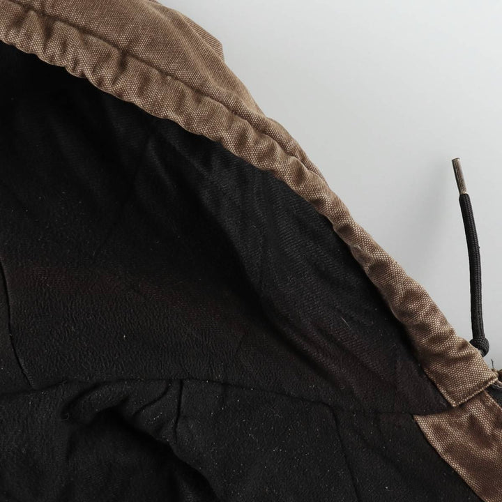 2000'S Carhartt Active Jacket, Padded Duck Full Zip Hoodie, Men's Size XL cotton brown type Vintage Second Hand